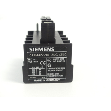 Siemens 3TX4422-1A Hilfsschalterblock - ungebraucht! -