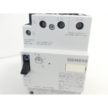 Siemens 3VU1600-1MH00 Leistungsschalter 1,6 - 2,4A - ungebraucht! -