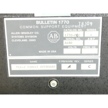 Allen Bradley 1770-TA Industrial Terminal Monitor + 1770 FLC PLC-2 SN:6480