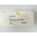 Siemens 5TG8037 Glühlampe 1W klar VPE = 10 St.   - ungebraucht! -