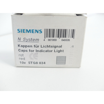 Siemens 5TG8034 Kappe für Lichtsignal rot VPE 10 Stück - ungebraucht! -
