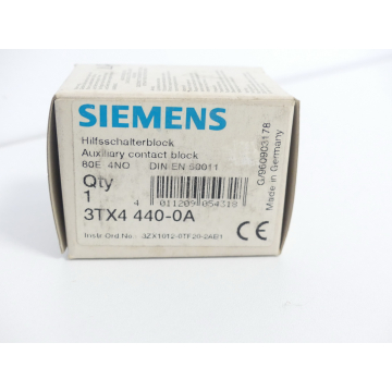 Siemens 3TX4440-0A Hilfsschalterblock - ungebraucht! -