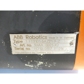 ABB Robotics / Siemens 1FT3101-5AZ21-9 - Z Servomotor SN:FO10015731016