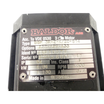 Baldor BSM 3R-2-4/20-B14SN: BCDUJ6675