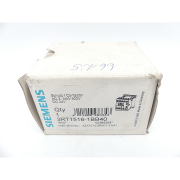 Siemens 3RT1516-1BB40 Contactor E-Stand 05 > unused! <