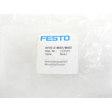 Festo HFOE-D-MIDI/MAXI Befestigungswinkel 159593 - ungebraucht! -