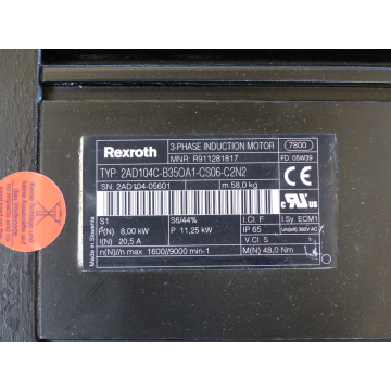 Rexroth 2AD104C-B35OA1-CS06-C2N2 SN:2AD104-05601 mit 12 Monaten Gewährleistung!