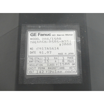 Fanuc A06B-0505-B204 # 7000 AC Servo Motor SN:C917A5616 - ungebraucht! -