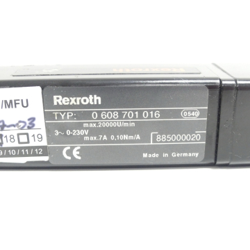 Rexroth 0 608 701 016 Schraubspindel + 0 608 720 043 Planentengetriebe