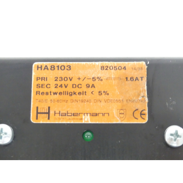 Habermann HA8103 Transformer SN:820504