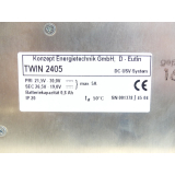 Konzept Energietechnik TWIN 2405 DC-USV System SN:001378/4504