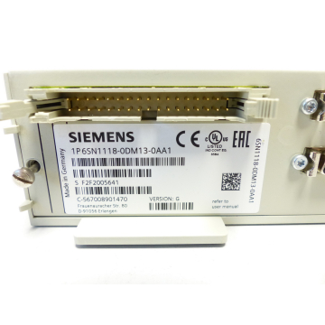 Siemens 6SN1118-0DM13-0AA1 Regelungseinschub SN:F2F2005641 Version G