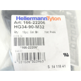 HellermannTyton HG34-90-M32 Schlauchverschraubung  166-22206 VPE 10 ungebraucht