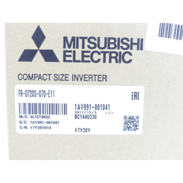 Mitsubishi FR-D720S-070 - E11 Frequenzumrichter SN:V7Y38Y014 - ungebraucht! -