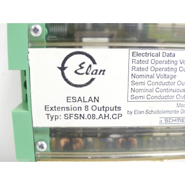 Elan SFSN.08.AH.CP ESALAN Extensions 8 Outputs SN:2769