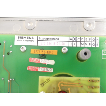 Siemens 6FC5103-0AD03-0AA0 Maschinensteuertafel M ohne Interface SN:T-K82004134