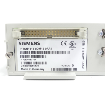 Siemens 6SN1118-0DM13-0AA1 Regelungseinschub Version: D SN:F2EN017754