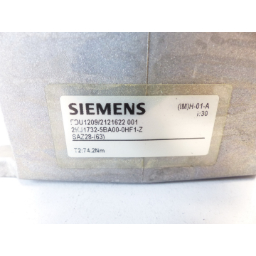 Siemens 2KJ1732-5BA00-0HF1  - Z Schneckengetriebe SN:FDU1209/2121622 001