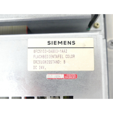 Siemens 6FC5103-0AB03-1AA2 Flachbedientafel Version: B