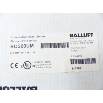 Balluff BOS00UM Sensor BLE 18M-PO-1P-E5-C-S4 - ungebraucht! -