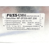 FUSS - EMV MF-2F230-007.230 Netzfilter - ungebraucht! -