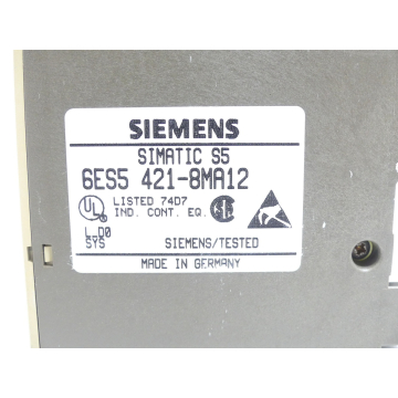 Siemens 6ES5421-8MA12 Digitaleingabe E-Stand: 1