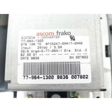 Siemens 6FC5103-0AB03-1AA2 Flachbedientafel Version C SN:T-K92018358