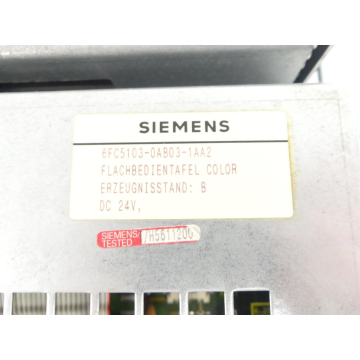 Siemens 6FC5103-0AB03-1AA2 Flachbedientafel E-Stand: B SN:H5611200