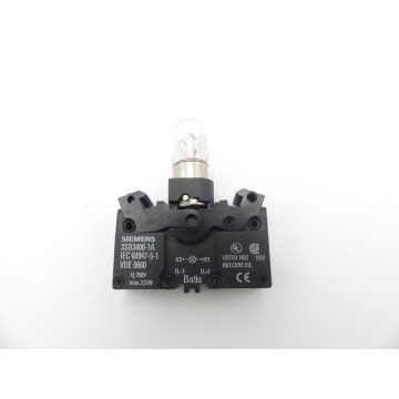 Siemens 3SB3400-1A Lampenfassung mit Lampenbirne IEC 60947-5-1 VDE 0660
