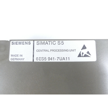 Siemens 6ES5941-7UA11 Zentralbaugruppe E-Stand: 3 SN:G035032