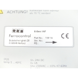 Ferrocontrol E-Darc V07 - 118114 - Antriebsregler SN:DPUB1E5120664166
