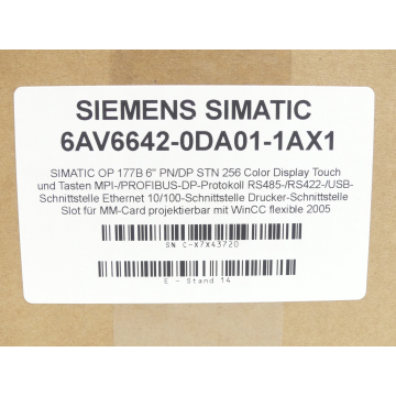 Siemens 6AV6642-0DA01-1AX1 SN:C-X7X43720 - mit 6 Monaten Gewährleistung!