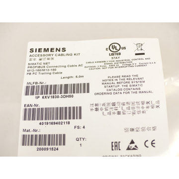 Siemens 6XV1830-3DH50 Accessory Cabling Kit 5M - ungebraucht! -