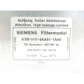 Siemens 6SN1111-0AA01-1AA0 Filtermodul SN:05.00
