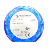 Werma 843 500 55 LED-Rundlichtelement blau 24V AC/DC ta 50°C