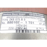 Danfoss Bauer ZKS 075 B 9 Bremse SN 880102 - 1 T01 140Nm 105V DC 0.71A