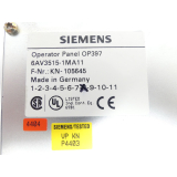 Siemens 6AV3515-1MA11 Bediengerät Operator Panel OP397 F-Nr. KN-105645 E-Stand 8