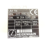 Heidenhain UM 114 Umrichter ID 325 005-12 SN 14204528 - geprüft u. getestet