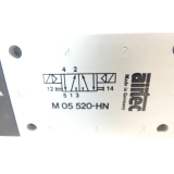 airtec M 05 520-HN Pneumatikventil + 2x airtec 23-SP-012-3 Magnetspulen