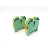 Weidmüller WPE 35 Schutzleiter-Reihenklemme grün/gelb VPE 2 Stück -neuwertig-