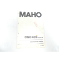 MAHO Bedienungsanleitung für Steuerung CNC 432 Grafik / Geometrie-Paket
