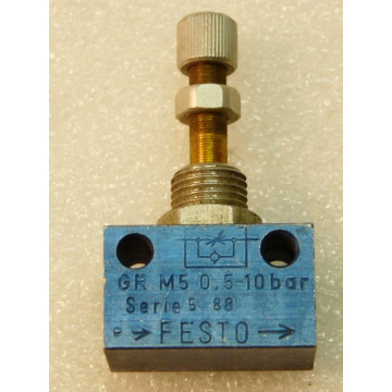 Festo GR M5 0.5-10 bar Throttle check valve