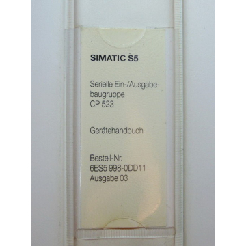 Siemens 6ES5998-0DD11 Handbuch